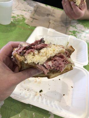 Sorry, already bitten into Rueben. Delicious.