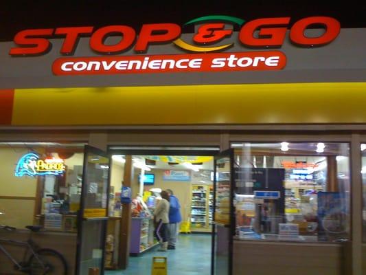 Stop and Go Convenience Store open 24/7.