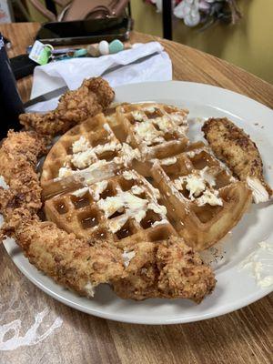 Chicken and waffles