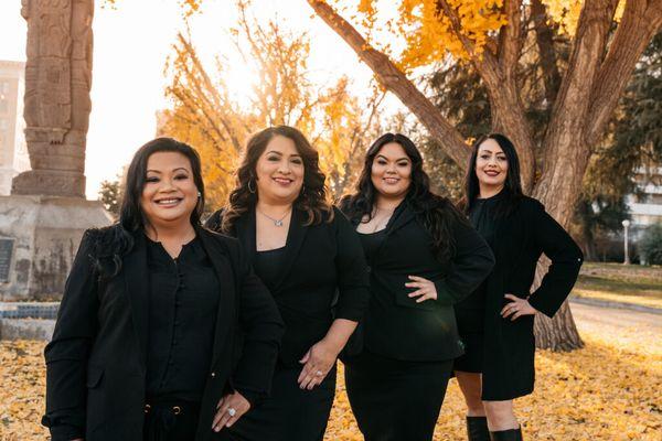 Our fall picture. Leaves were beautiful in downtown Fresno.