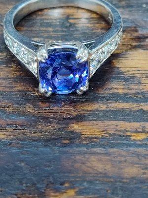 New custom tanzanite ring for sale.