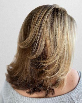 Gorgeous haircut with highlights