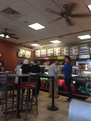 Our travelers at Subway, Havre de Grace.