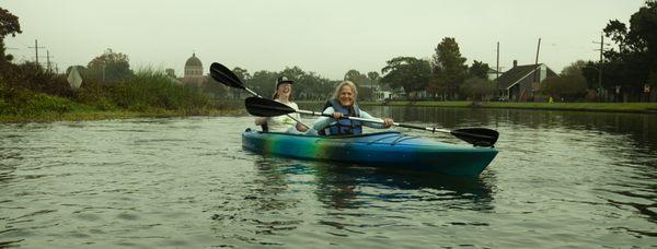 Paddling Bayou St John, New Orleans