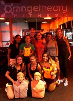 Had a blast teaching the staff at Orangetheory Fitness in Bedminster CPR and how to save a life.. Your in good hands when you work out here.