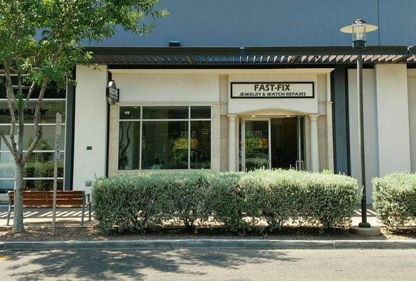 View of the storefront from the street.