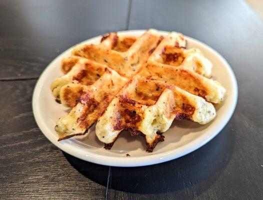 Everything cheese waffle