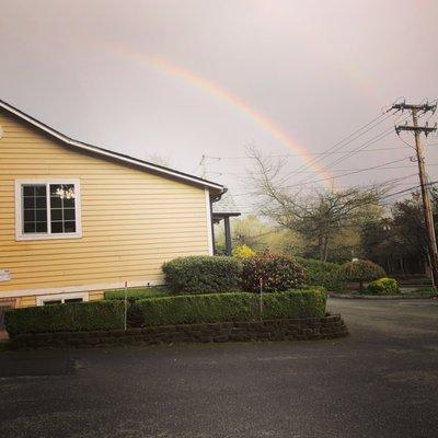 Rainbow over the clinic