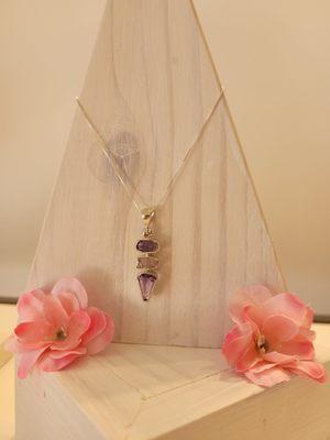 Amethyst & Rose Quart Pendant