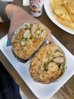 Chicken burrito - $10.99