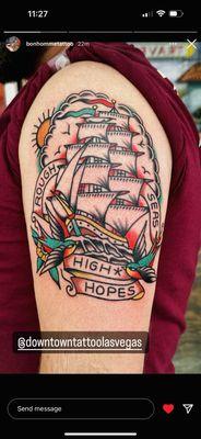 Classic clipper ship done by Amanda