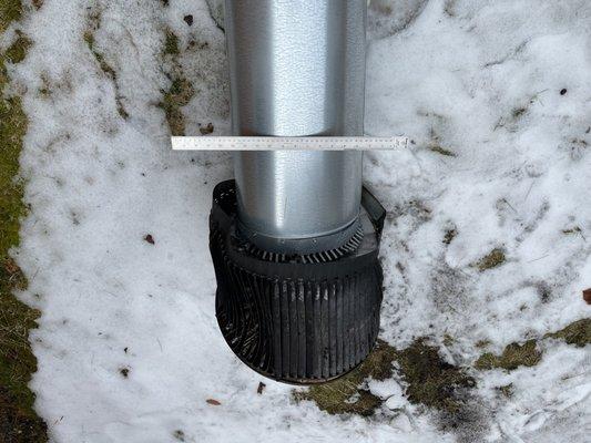 pipe fell off house and landed on ground below