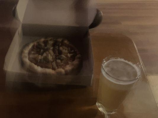 Green Mountain Lager And Vegan Pizza