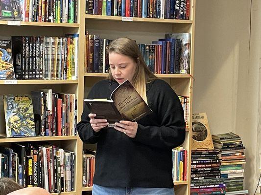 Alyssa Gutierrez reading from her book 'Buried Long Island". January 13, 2024