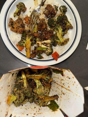 General Tso's Chicken and Broccoli