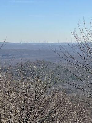 New York skyline in the distance