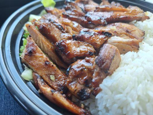 Close-up of chicken teriyaki