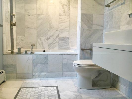 Weehawkin NJ : Marble Master Bath