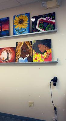 Other paintings in studio