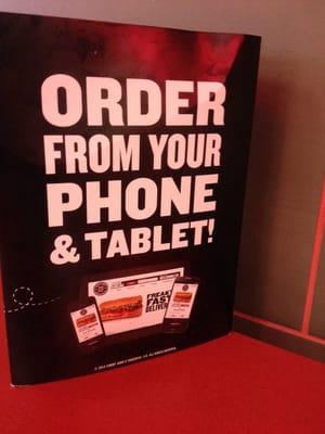 Order from your phone or tablet!