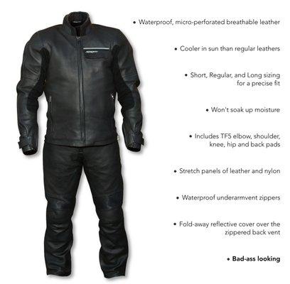 Aerostich Transit Leather Motorcycle Jacket and Motorcycle Pants