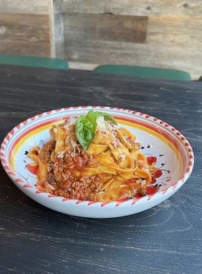 The delicious bolognese at Casaro Osteria!