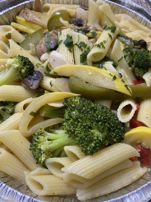 Primavera with gluten free pasta