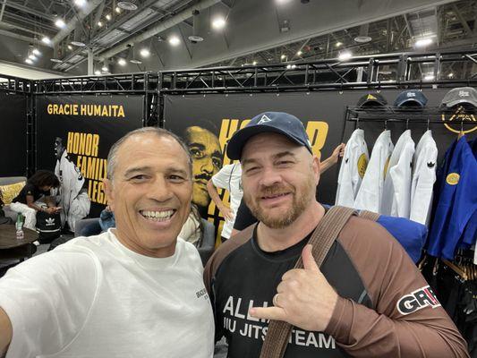 It was such an honor to hang out with Royler Gracie for a bit in Vegas. He was so nice. He even snapped this picture. A True legend