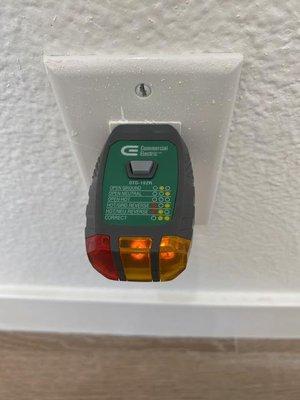 Correctly connected outlet.