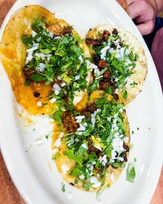 chorizo, al pastor, birria tacos