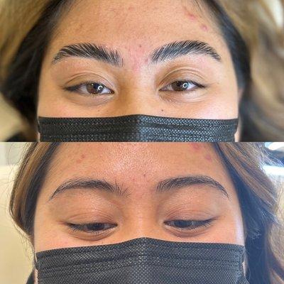 Brow lamination and wax