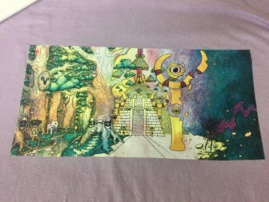 4 color process on colored shirts