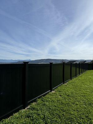 Black Vinyl Fence