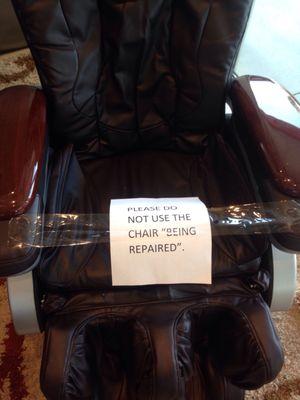 Promise massage chair at Nalley Toyota Stonecrest.  This place is going downhill fast.