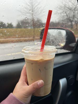 Iced caramel latte