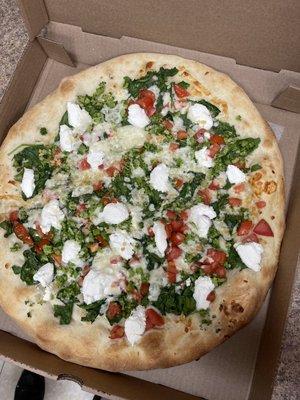 White combo pizza