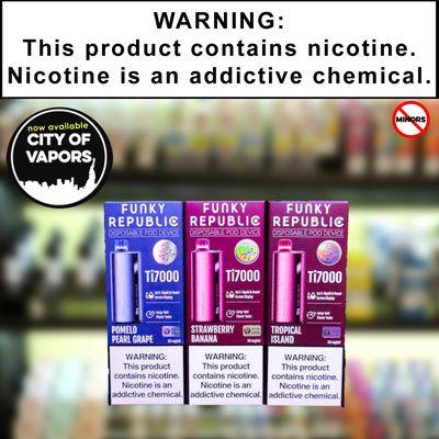 FUNBKY REPUBLIC ALWAYS IN STOCK!
SARASOTA AND BRADENTON'S NUMBER 1 VAPE STORE! 
BUY 2 GET 15% OFF, BUY 4 GET 1 FREE ON ALL DISPOSABLES!