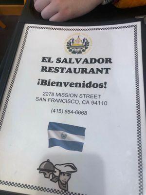 Menu front