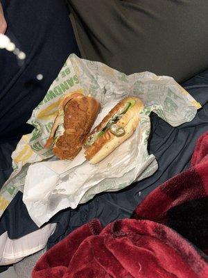 Piece of king black hair in subway foot long!!!