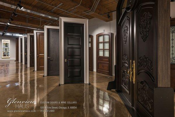 Glenview Haus Showroom – Custom Doors, Wine Cellars & Cabinets http://www.glenviewhaus.com/