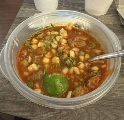 Regular menudo without the pigs feet.