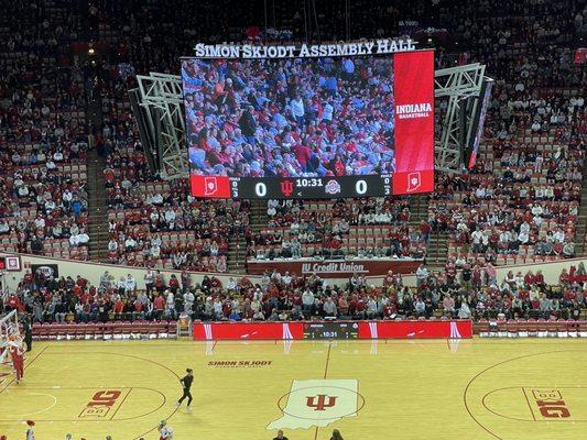 Great seats for watching the IU vs. Ohio State BBall game!