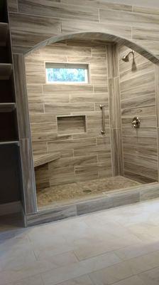 Custom Tile Shower By Henegar Painting & Remodeling.