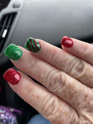 Christmas full set with gel & design