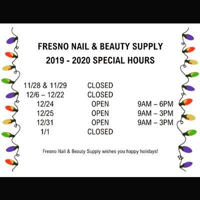 2019-2020 Special Hours