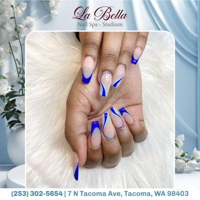 Discover elegance at your fingertips! 
Visit La Bella Nail Spa for the most stunning nail designs that will leave you feeling fabulous.