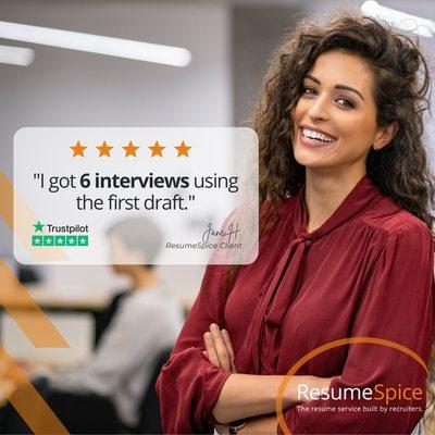 Best resume service? Tough to argue with  ResumeSpice's 1200+ 5-Star reviews from verified clients.