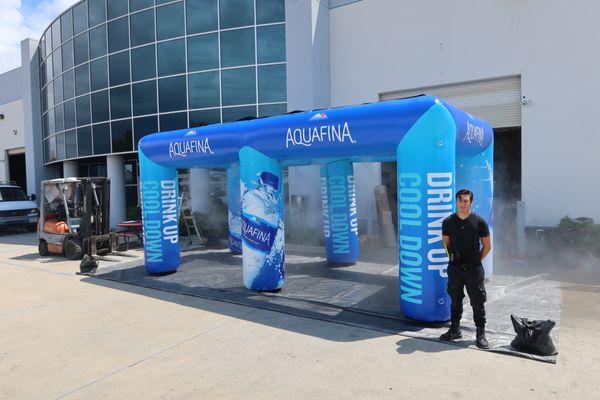 10x20 Inflatable Misting Station for Aquafina