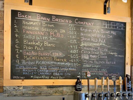 Back Barn Brewing | the little barn that could: would ya look at that lineup!