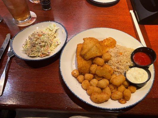 Flounder and Bay Scallops